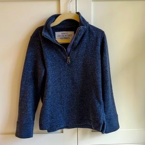 J.Crew Crewcuts Boys' Cotton half zip sweater in dark blue, size 4-5